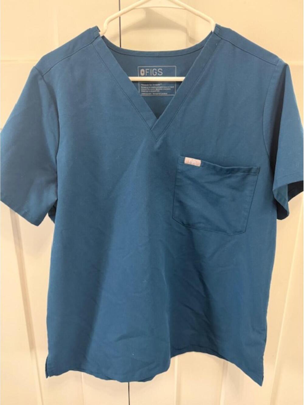 FIGS Teal scrub shirt technical collection size Large NWOT
